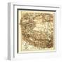 Tibet - Panoramic Map-Lantern Press-Framed Art Print