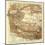 Tibet - Panoramic Map-Lantern Press-Mounted Art Print