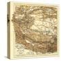 Tibet - Panoramic Map-Lantern Press-Stretched Canvas