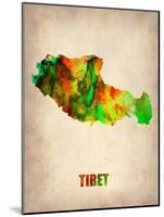 Tibet Watercolor Map-NaxArt-Mounted Art Print