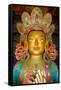 Tibetan Buddhism (Tantric B., Vajrayana, Gelugpa): Top of 15M Statue of Maitreya Buddha (Aka.…-null-Framed Stretched Canvas