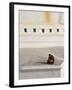 Tibetan Buddhist Monk Reading Scriptures at the Boudha Stupa at Bodhanath, Kathmandu, Nepal-Don Smith-Framed Photographic Print