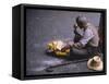 Tibetan Buddhist Pilgrim Reading Texts and Holding Prayer Wheel, Lhasa, China-Alison Wright-Framed Stretched Canvas