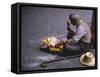 Tibetan Buddhist Pilgrim Reading Texts and Holding Prayer Wheel, Lhasa, China-Alison Wright-Framed Stretched Canvas