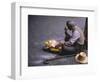 Tibetan Buddhist Pilgrim Reading Texts and Holding Prayer Wheel, Lhasa, China-Alison Wright-Framed Photographic Print