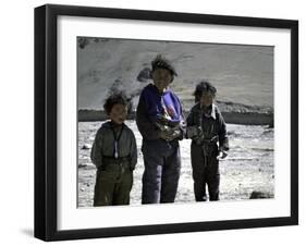 Tibetan Children-Michael Brown-Framed Photographic Print