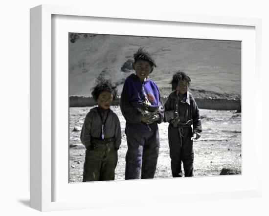 Tibetan Children-Michael Brown-Framed Photographic Print