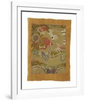 Tibetan Fragment, with Dragon-Oriental School -Framed Premium Giclee Print