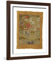 Tibetan Fragment, with Dragon-Oriental School -Framed Premium Giclee Print