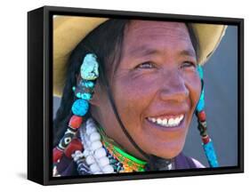 Tibetan Girl, Tibet, China-Keren Su-Framed Stretched Canvas