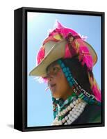 Tibetan Girl, Tibet, China-Keren Su-Framed Stretched Canvas
