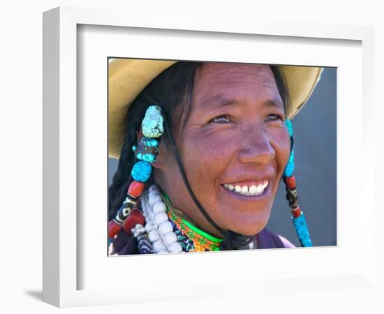 Tibetan Girl, Tibet, China-Keren Su-Framed Photographic Print