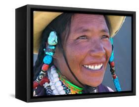 Tibetan Girl, Tibet, China-Keren Su-Framed Stretched Canvas