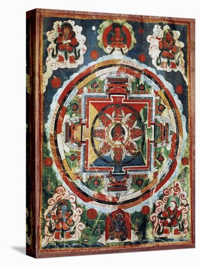 Tibetan Mandala known as the Four Heavenly Kings, Tibetan Civilization, 18th Century-null-Stretched Canvas