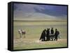 Tibetan Men Play Pool-null-Framed Stretched Canvas