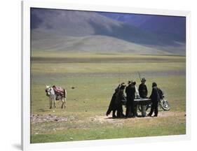 Tibetan Men Play Pool-null-Framed Photographic Print