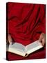 Tibetan Monk Reading, Paris, France, Europe-Godong-Stretched Canvas