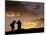 Tibetan Pilgrims on the High Plateau at Dusk, Tibet-Keren Su-Mounted Premium Photographic Print