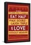 Tibetan Proverb: Eat Half & Love-null-Framed Poster