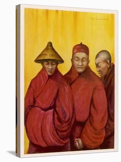 Tibetan Red Lamas-Henry Savage Landor-Stretched Canvas
