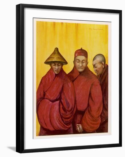 Tibetan Red Lamas-Henry Savage Landor-Framed Photographic Print