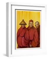 Tibetan Red Lamas-Henry Savage Landor-Framed Photographic Print