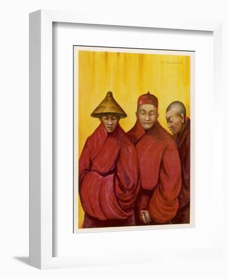 Tibetan Red Lamas-Henry Savage Landor-Framed Photographic Print