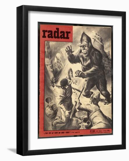 Tibetan Refugees Fleeing into Nepal Encounter a Yeti-Rino Ferrari-Framed Art Print