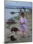 Tibetan Refugees on Beach at Misamari Camp-John Dominis-Mounted Photographic Print