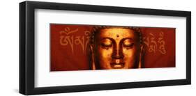 Tibetan Sanskrit Mantra Buddha-null-Framed Art Print