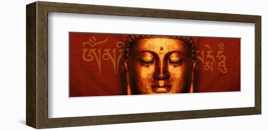Tibetan Sanskrit Mantra Buddha-null-Framed Art Print