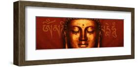 Tibetan Sanskrit Mantra Buddha-null-Framed Art Print