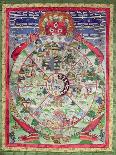 Dharmachakra, Wheel of Transmigratory Existence-Tibetan School-Framed Stretched Canvas