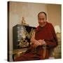 Tibetan Spiritual Leader in Exile Dalai Lama in Smiling Portrait-Ted Thai-Stretched Canvas