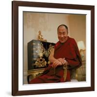 Tibetan Spiritual Leader in Exile Dalai Lama in Smiling Portrait-Ted Thai-Framed Premium Photographic Print