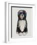 Tibetan Terrier Flower Glasses-Fab Funky-Framed Art Print