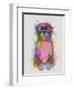 Tibetan Terrier Rainbow Splash-Fab Funky-Framed Art Print