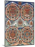 Tibetan Thangka with Four Mandalas-null-Mounted Giclee Print