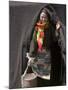 Tibetan Woman Carrying a Bucket to the Tent, East Himalayas, Tibet, China-Keren Su-Mounted Premium Photographic Print