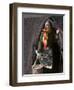 Tibetan Woman Carrying a Bucket to the Tent, East Himalayas, Tibet, China-Keren Su-Framed Photographic Print