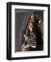 Tibetan Woman Carrying a Bucket to the Tent, East Himalayas, Tibet, China-Keren Su-Framed Photographic Print