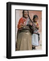 Tibetan Woman Spinning, Qinghai Province, China-Occidor Ltd-Framed Photographic Print