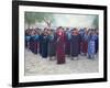 Tibetan Women Pray at Harvest Festival, Tongren Area, Qinghai Province, China-Gina Corrigan-Framed Photographic Print