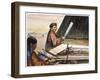 Tibetan Women Weaving-Henry Savage Landor-Framed Art Print