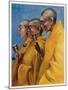 Tibetan "Yellow Monks" Using Prayer Wheels-Henry Savage Landor-Mounted Art Print