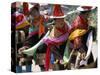 Tibetans Dressed for Religious Shaman's Ceremony, Tongren, Qinghai Province, China-Occidor Ltd-Stretched Canvas