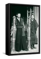 Tibetans with Trumpets-null-Framed Stretched Canvas