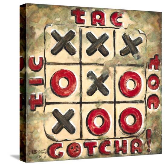 Tic Tac Toe-Janet Kruskamp-Stretched Canvas