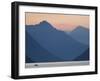 Ticino, Lake Lugano, Lugano, Dawn View of the Alps, Switzerland-Walter Bibikow-Framed Photographic Print