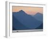 Ticino, Lake Lugano, Lugano, Dawn View of the Alps, Switzerland-Walter Bibikow-Framed Photographic Print